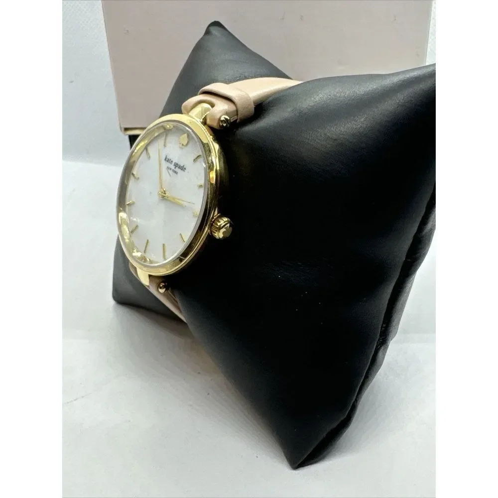 Kate Spade Holland KSW1281 Women's Pink Leather Strap Analog Dial Watch JNA136